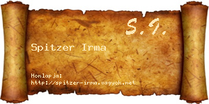Spitzer Irma névjegykártya